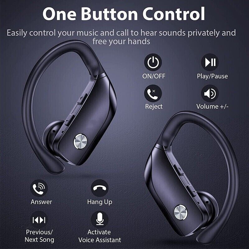 Bluetooth Earbuds TWS 5.3 Wireless Earphones Stereo Headphones Ear Hook with MIC